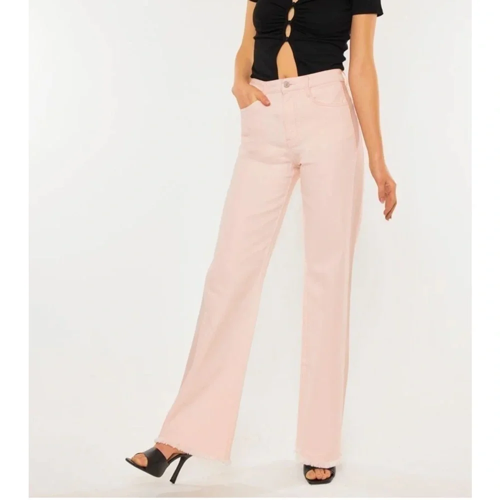 KanCan Ultra High Rise 90's Pink Flare (KC7444PK) SIZE 5/26 - Picture 7 of 8